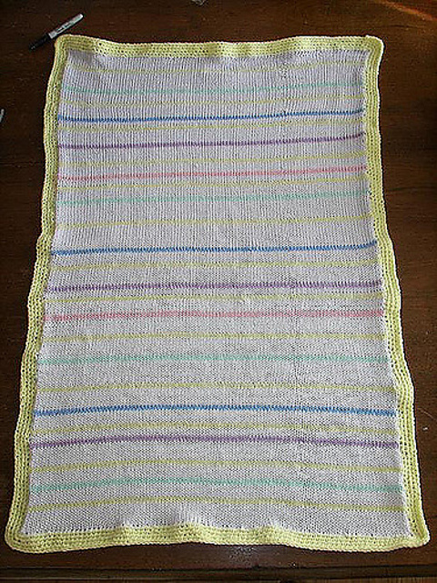 Rainbow Stripes Baby Afghan