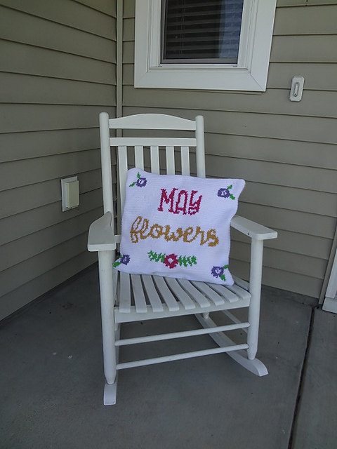 May Flowers Porch Pillow