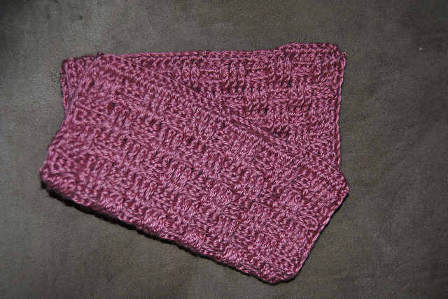 Basket Weave Fingerless Gloves