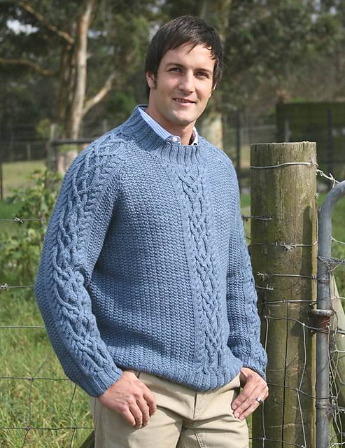 Cabled Pullover for Men : AE-2001