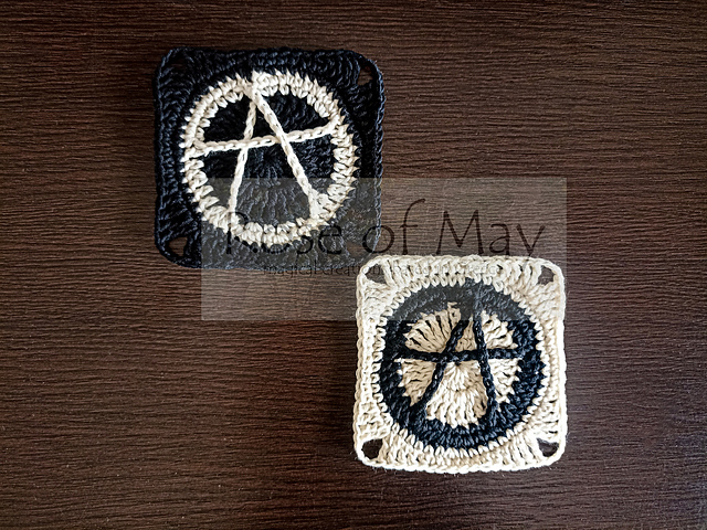 Anarchy Symbol Granny Square
