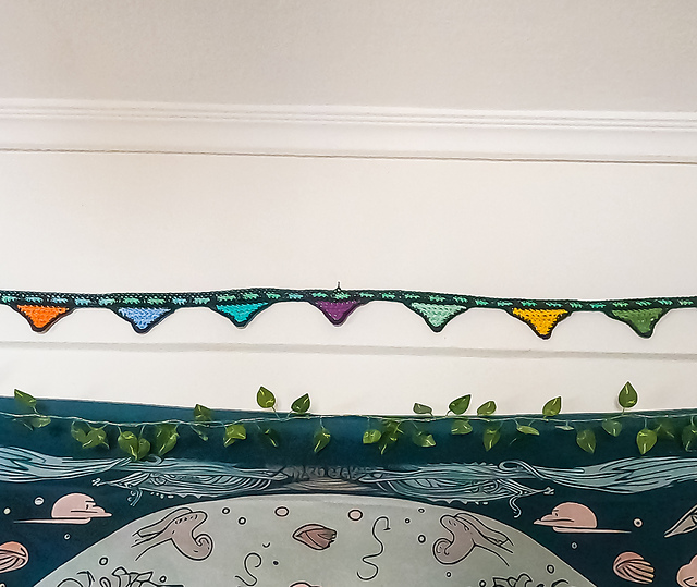 Stained Glass Crochet Flag Garland/Bunding