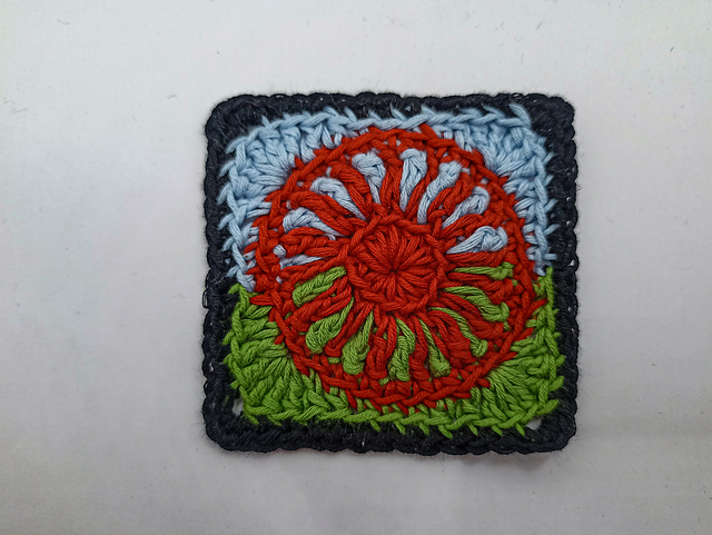 Romani Flag Granny Square