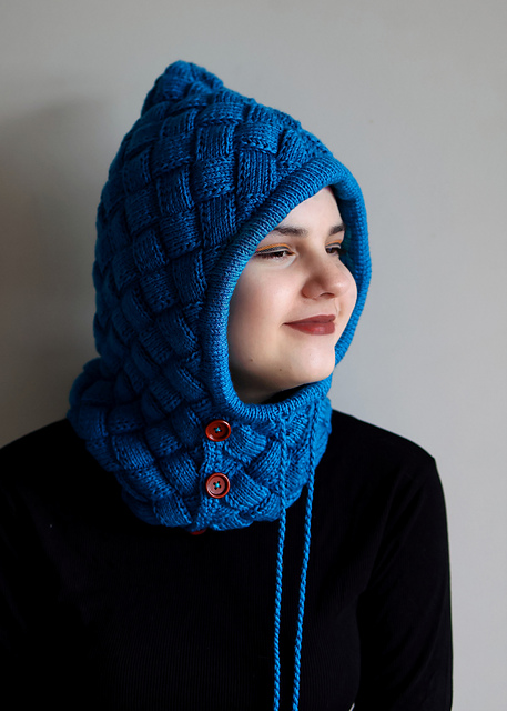 Autumn Entrelac Balaclava for DK