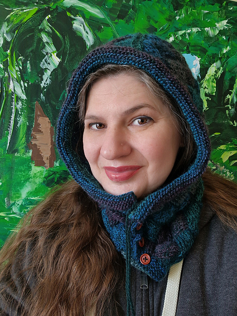 SPRING entrelac balaclava for DK