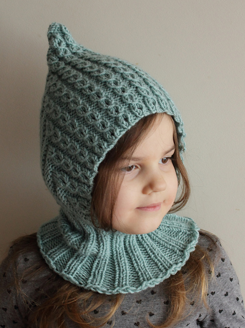 Eyelet Balaclava for Aran yarn