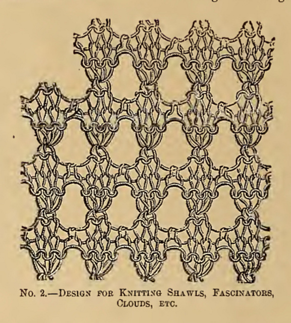 No. 2  Design for Knitting Shawls, Fascinators