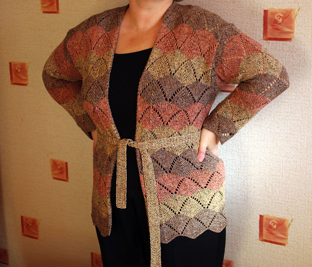 # 29 Gestreiftes Twinset: Jacke