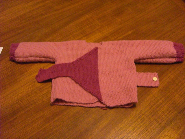 Family's garter stitch baby cardigan