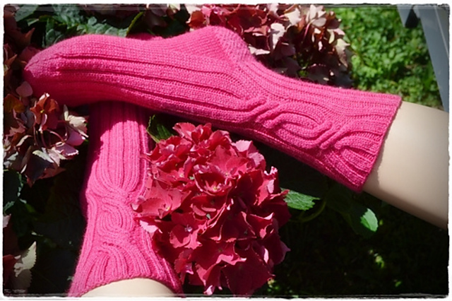 Candy Twist Cable Socks