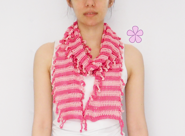 ANDREA scarf with fringes _ C01