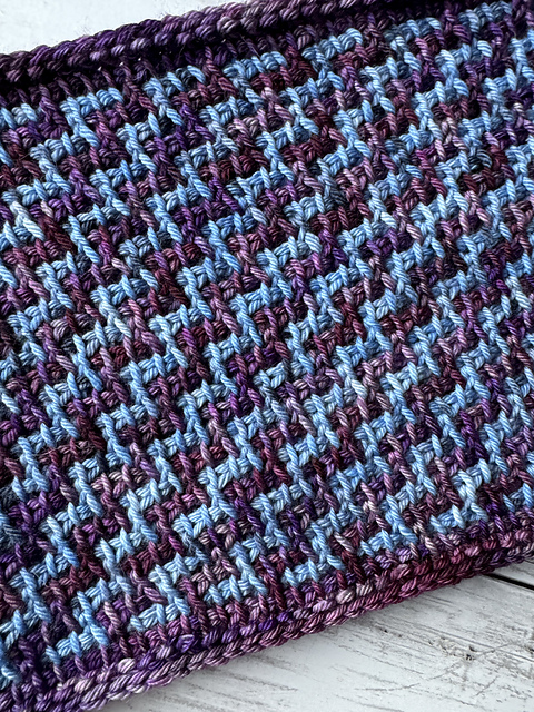 Tunisian Staircase Mosaic Cowl/Scarf