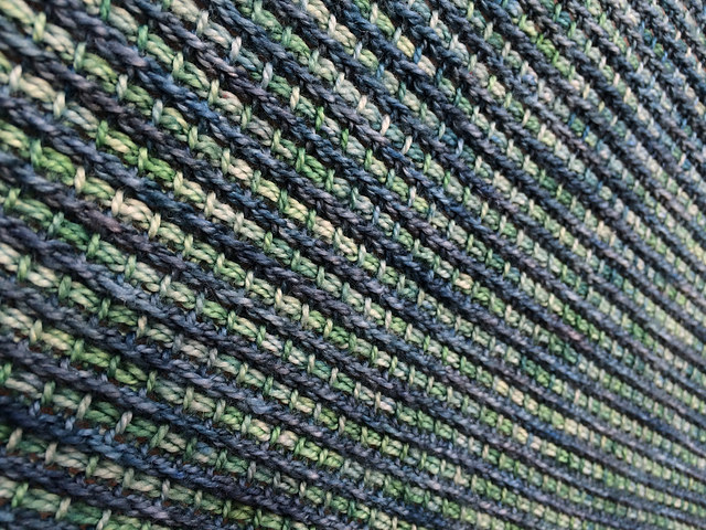 Curved Space Tunisian Shawl