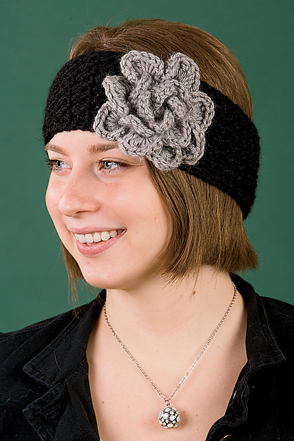 Oxford Headband/Earwarmer & Flower