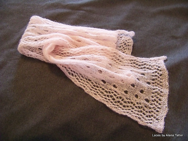 Lace Scarf in Waves and Eyelets