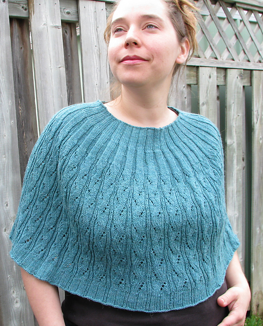 Wave Lace Capelet (Fingering Weight Only)