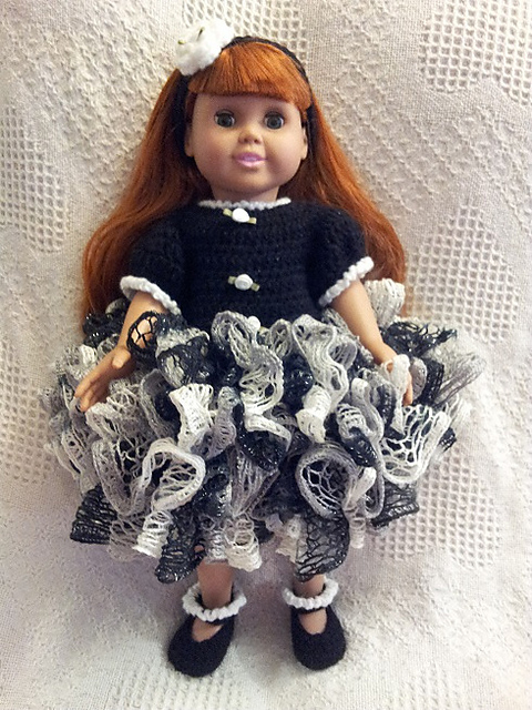 Ruffled Party Dress for 18 Inch Doll