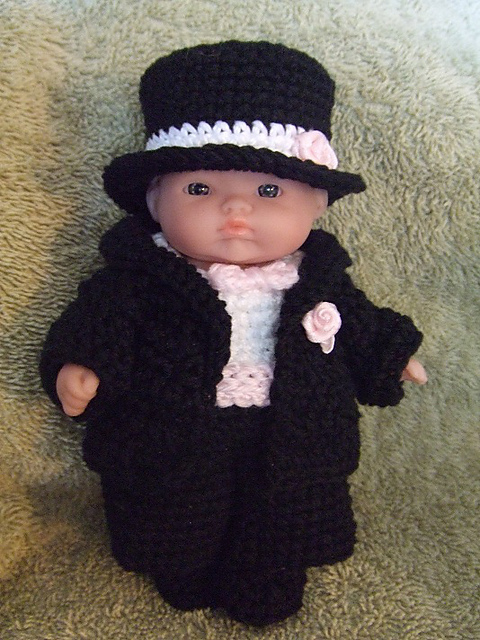 Little Groom Tuxedo for 5 Inch Berenguer Baby Doll