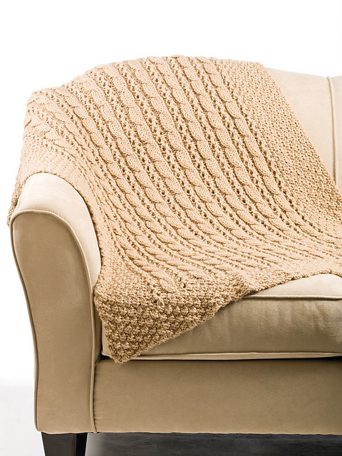 Ravelry: Cable and Eyelet Rib Afghan pattern by Frances Hughes