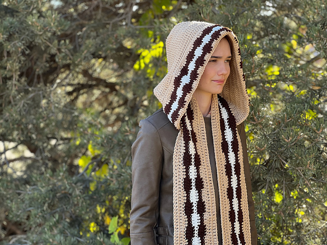 Ravelry: Colored Hooded Scarf pattern by Alena Byers