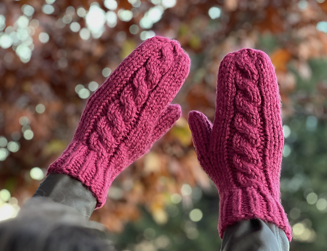 Cabled Mittens For All