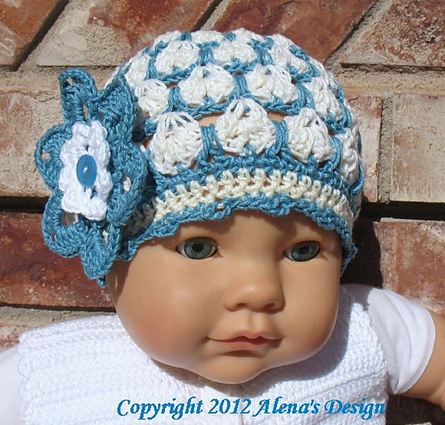 Beanie Hat & Flower Clip