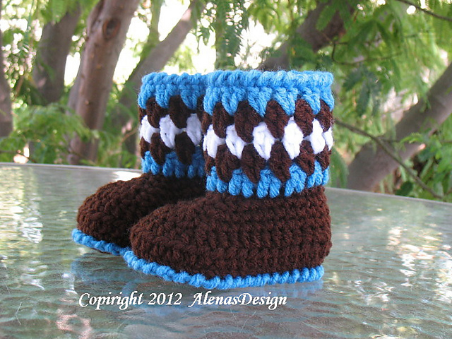 Baby Booties Brown