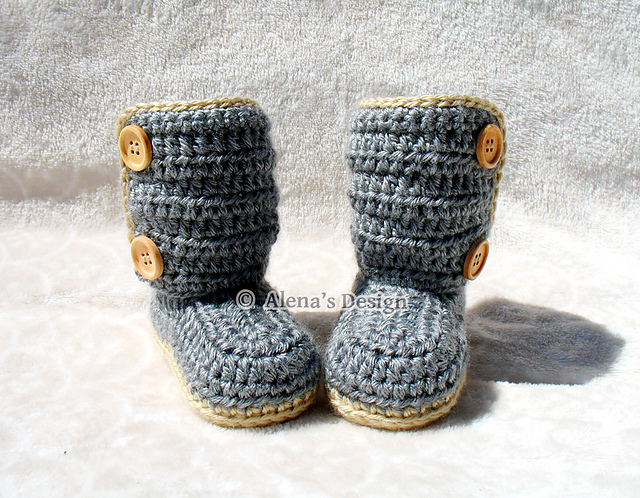 Buttoned Baby Booties