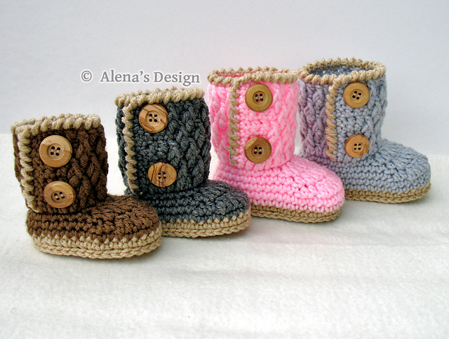 Two-Button Baby Booties