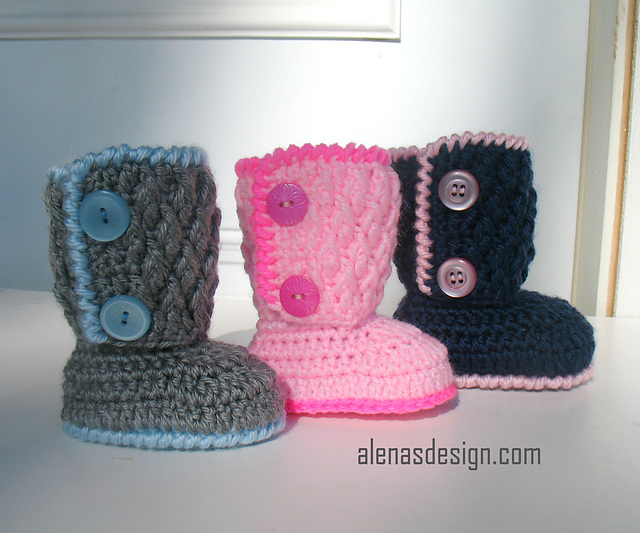 Buttoned Baby Booties