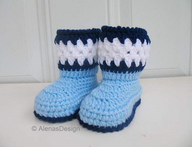 Blue Toddler Booties