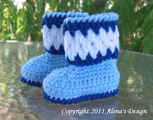 Blue Baby Booties