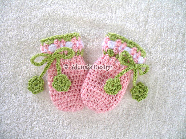 Blossom Baby Thumb-less Mittens