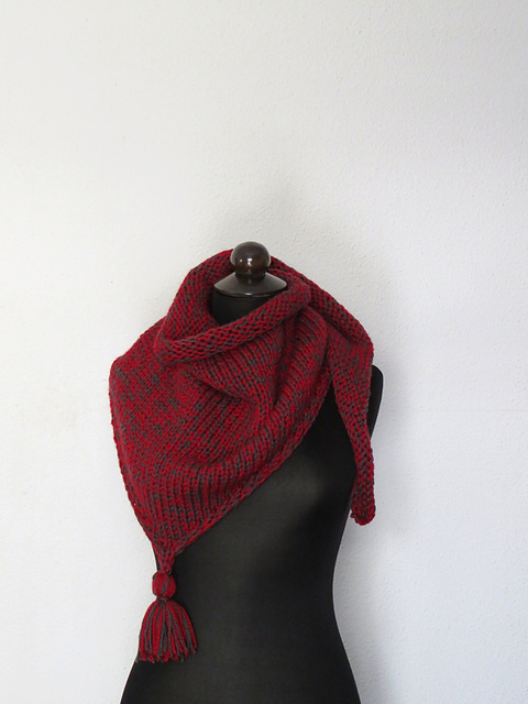Chocolate Cherry Shawl