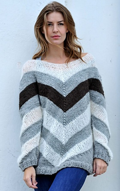 Stribet sweater