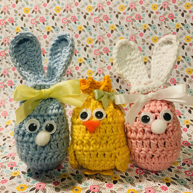 Easter Egg Bunny and Chick Pouch