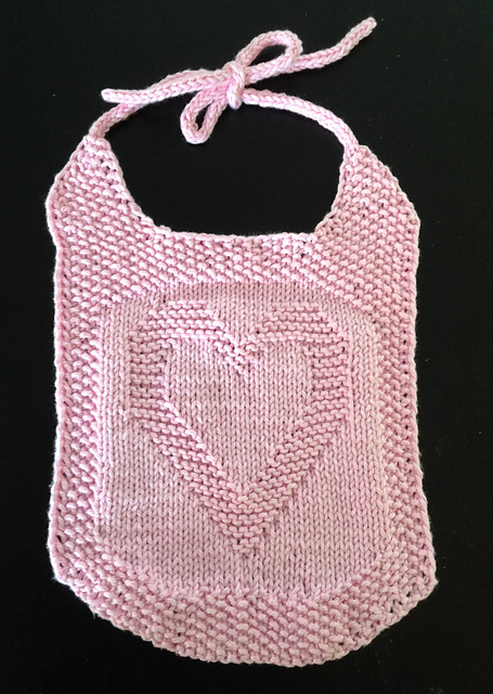 Heart Baby Bib and Washcloth