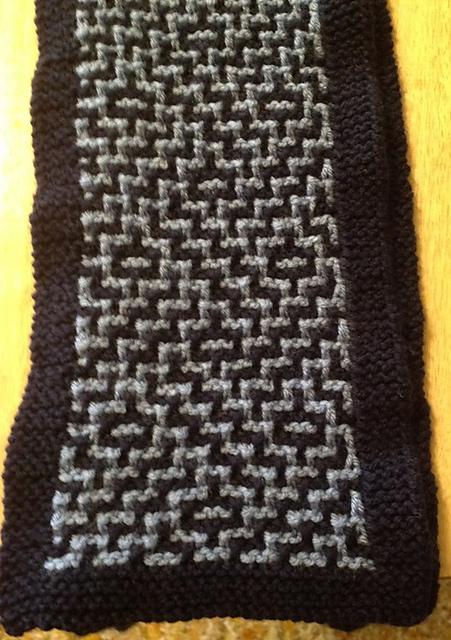 Key and Basket Mosaic Scarf