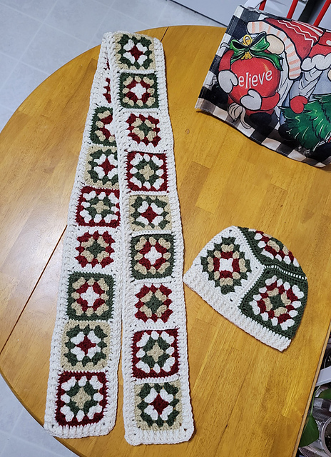 Granny Square Hat and Scarf