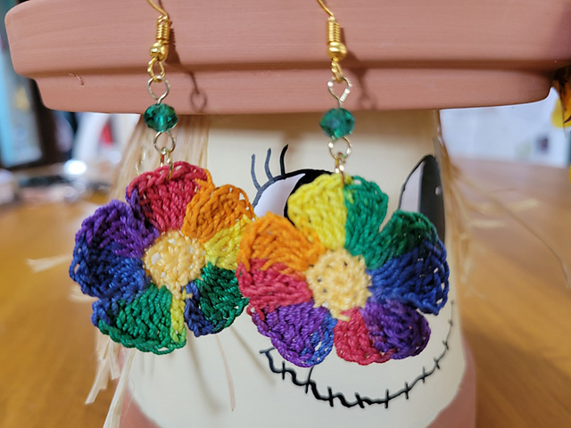 5 Petal Flower Earrings