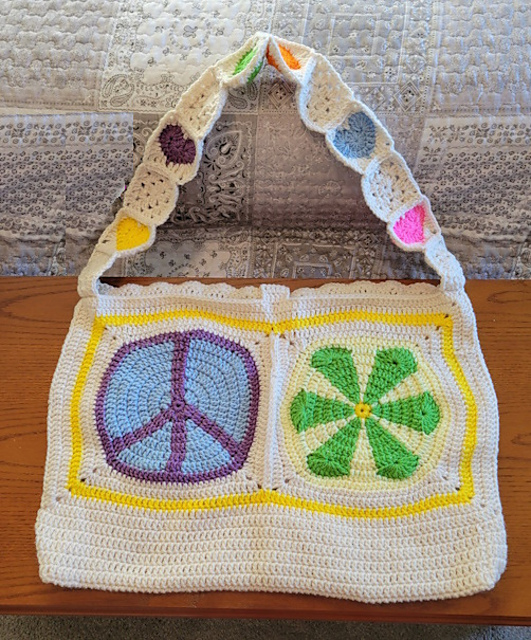 Hippie Flower Shopping Bag