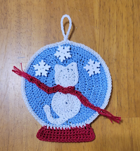 Cat Snow Globe Ornament