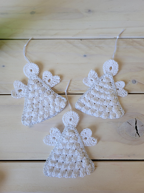 Angel Ornament with Heart Wings