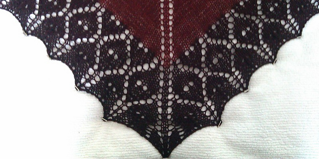 Scialle con bordo a rombi/Diamond Border Shawl