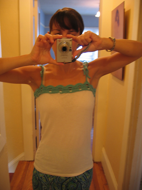 Crochet-Accented Tank Top