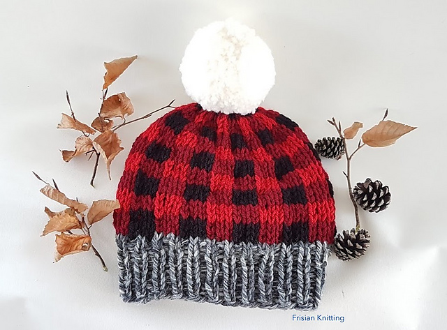 plaid beanie hat