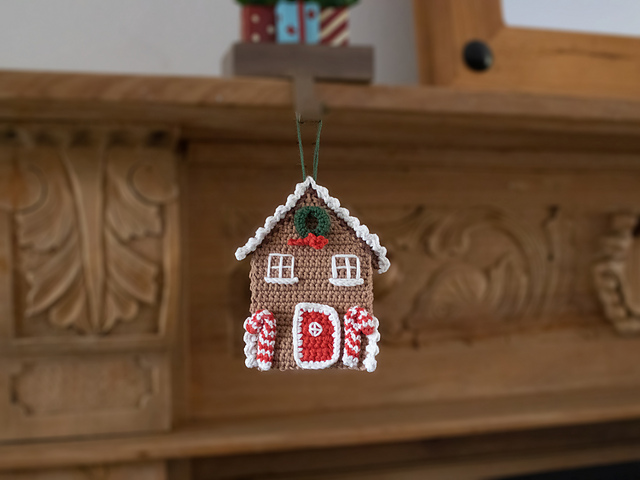 Gingerbread House Christmas Hanging Ornament
