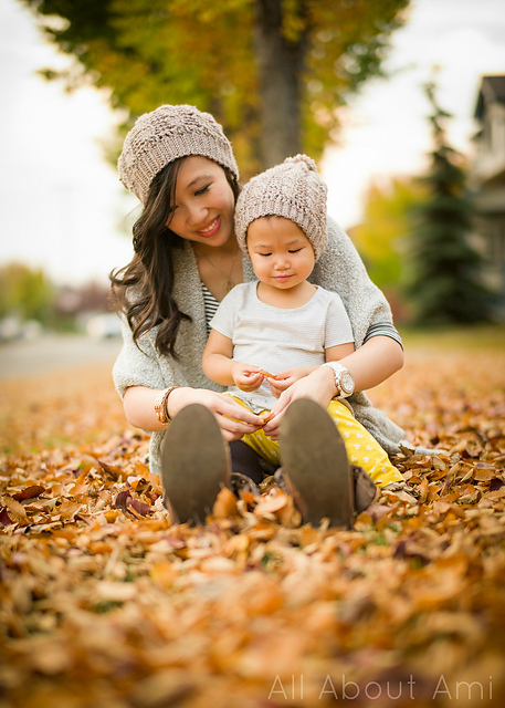 Cabled Slouchy Beanies (Adult & Toddler)