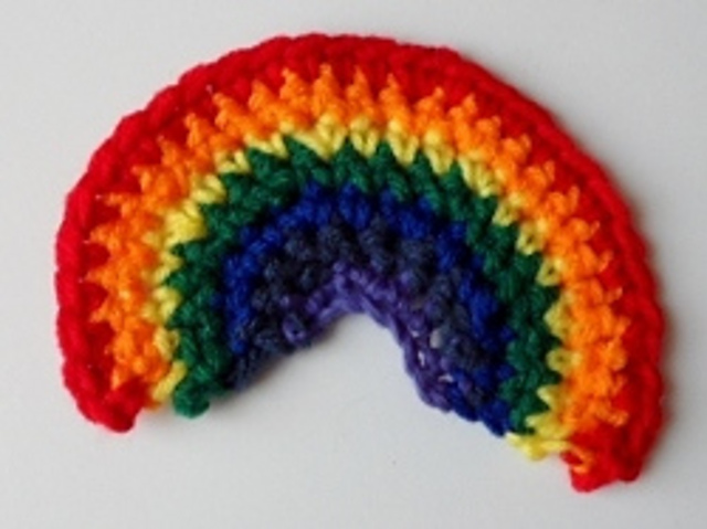 Colorful Crocheted Rainbow