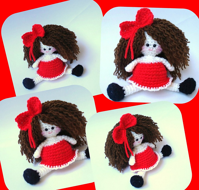 Amigurumi Sitting Girl Doll